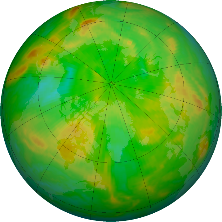 Arctic ozone map for 17 June 2004